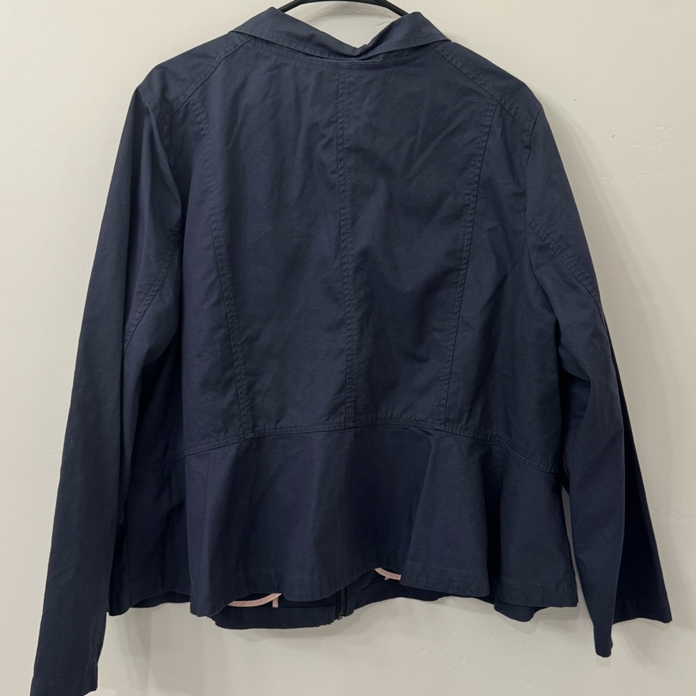ModCloth Blue Utility Jacket Ruffled Size 4x - Picture 4 of 14